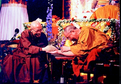 Master Sheng Yen meeting with his Holiness the Dalai Lama